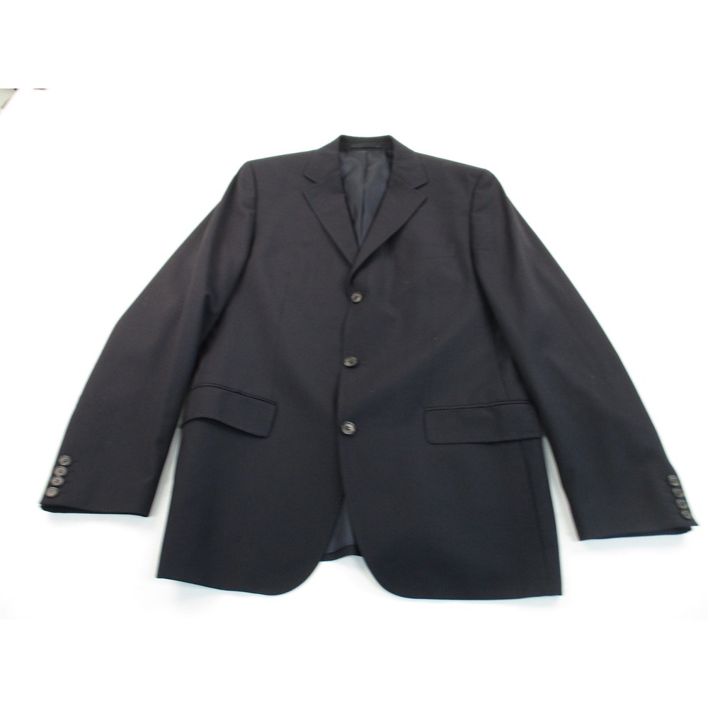 Hugo Boss Blazer Mens IT 52 Navy Blue 3-Button Wool Blend Sport Coat Jacket